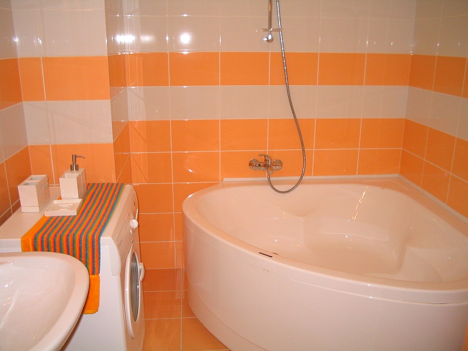 Orange Tile Bathroom